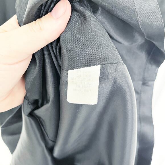 New Classics Vintage Black Linen Blend Button Front Sheath Dress - Picture 6 of 8